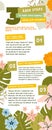 Green and Yellow Flower Ilustrated Garden Infographic Royalty Free Stock Photo