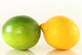 Green and yellow lemon Royalty Free Stock Photo