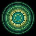 Green and yellow mandala