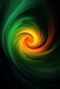 a green yellow and orange storm like pattern paint generative AI