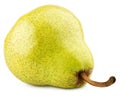 Green yellow pear fruit isolated on white Royalty Free Stock Photo
