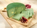 Green-yellow Sage Derby Cheese