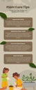 Green and Yellow Simple Illustrated Tips Plant Care Infographic