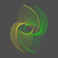 Dotted spiral vortex Spiral effect Royalty Free Stock Photo