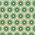 Green and yellow symmetric mandala pattern