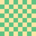 Green and yellow square tiles checkered seamless pattern