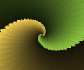 Green & Yellow Twisted Wings Hi-tech Graphics Vector Illustration Vector futuristic design