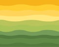 Green and Yellow Wavy Horizon Vector