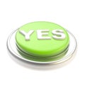 Green yes button glossy Royalty Free Stock Photo
