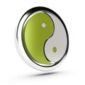 Green yin yang symbol