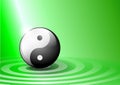 Green ying yang background