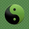 Green Ying-Yang symbol Royalty Free Stock Photo