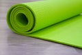 Green yoga mat Royalty Free Stock Photo