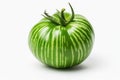 green zebra tomato isolated on white background, created by Generative AI