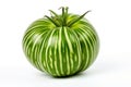 green zebra tomato isolated on white background, created by Generative AI