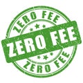 Green zero fee imprint Royalty Free Stock Photo
