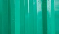Green zinc or aluminum wall texture background Royalty Free Stock Photo