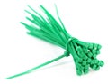 Green zip tie Royalty Free Stock Photo