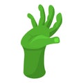 Green zombie hand icon, isometric style Royalty Free Stock Photo