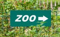 Green zoo' sign Royalty Free Stock Photo