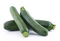 Green zucchini on white background Royalty Free Stock Photo