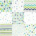 Hand drawn geometric patterns, abstract digital papers, abstract backgrounds