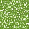 Christmas green background, seamless tiling, great choice for wrapping paper pattern Royalty Free Stock Photo