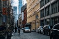 Greene Street view of SOHO in Lower Manhattan Royalty Free Stock Photo