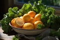 Greened, green and carrots kale in a bowl on m Royalty Free Stock Photo