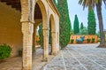 The mosque arcade, Alcazar, Jerez, Spain Royalty Free Stock Photo