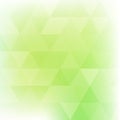 Greenery background textured by triangles. Green pattern