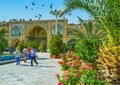 Greenery in courtyard of Shah`s Mosque, Tehran