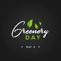Greenery Day Vector Design Illustration Royalty Free Stock Photo