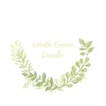 Greenery doodle semicircle wreath vector Royalty Free Stock Photo