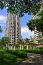 Greenery in the housing of Singapore landscape Royalty Free Stock Photo
