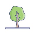Greenery Line Style vector icon which can easily modify or edit Royalty Free Stock Photo