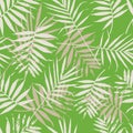 Greenery palm leaves seamless pattern