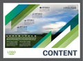 Greenery Presentation layout design template. Annual report cover page.