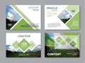 Greenery Presentation layout design template. Annual report cover page.