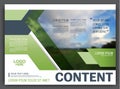 Greenery Presentation layout design template. Annual report cover page.