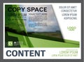 Greenery Presentation layout design template. Annual report cover page.