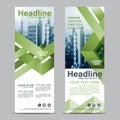 Greenery Roll up layout template mock up. flag flyer banner backdrop design. vector illustration background