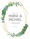 Greenery wedding invitation