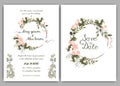 Greenery Wedding Invitation ,Template Eucalyptus Wedding Invitation