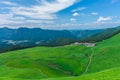 Greengrass at Soni plateau,Nara Prefecture ,Japan Royalty Free Stock Photo