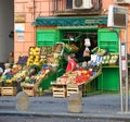 Greengrocer in downtown of Naples. Campania, Italy.