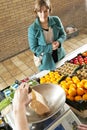 Greengrocer's service Royalty Free Stock Photo
