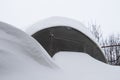 Greenhouse under the snow Royalty Free Stock Photo