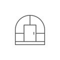 Greenhouse building line outline icon