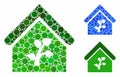 Greenhouse building Mosaic Icon of Circle Dots